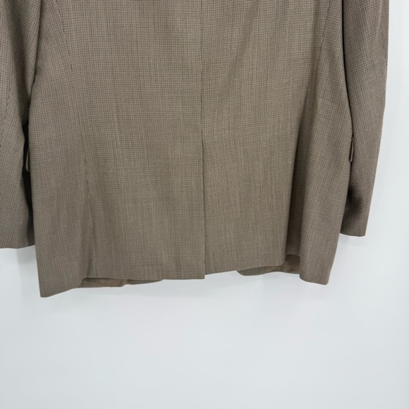 Lauren Ralph Lauren Sport Coat size 42L Jacket Blazer 2 Button tan micro-plaid - Picture 11 of 13